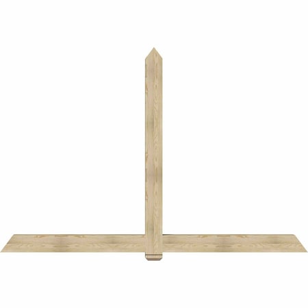 Ekena Millwork Eugene Rough Sawn Timber Gable Bracket, Douglas Fir, 108"W x 72"H x 6"D x 6"F, 16/12 Pitch GBW108X72X0606EUG00RDF